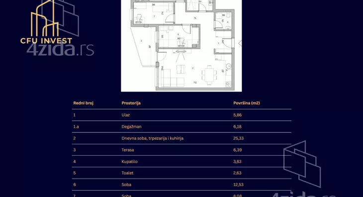 Troiposoban stan | 4zida