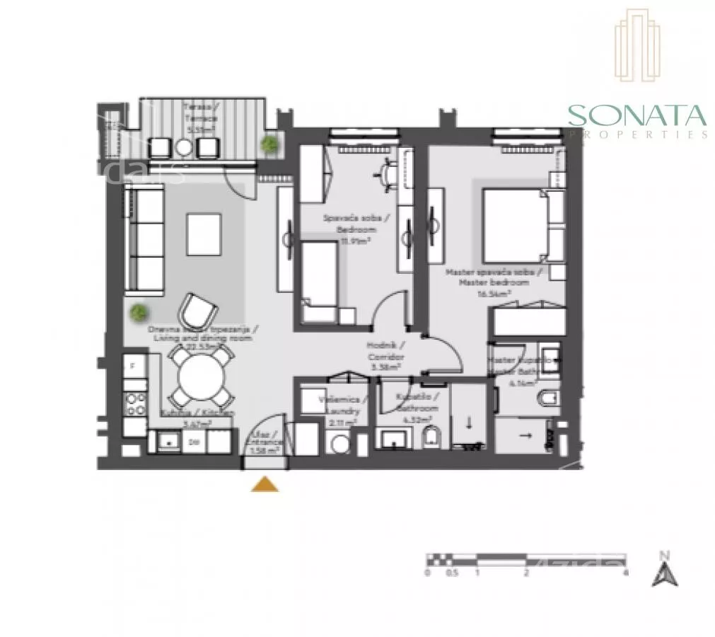 Trosoban stan | 4zida