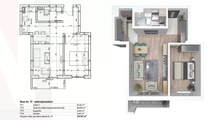 Dvosoban stan | 4zida