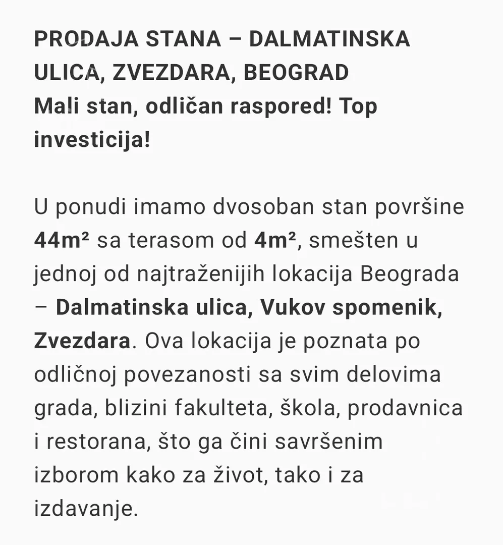 Dvosoban stan | 4zida