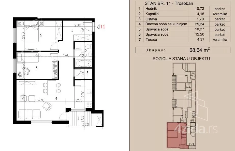 Trosoban stan | 4zida
