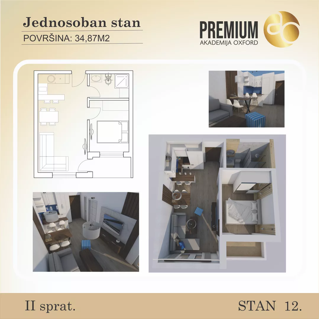 Jednoiposoban stan | 4zida