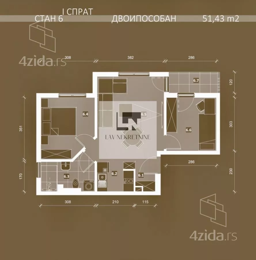 Dvosoban stan | 4zida