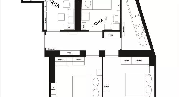 Trosoban stan | 4zida