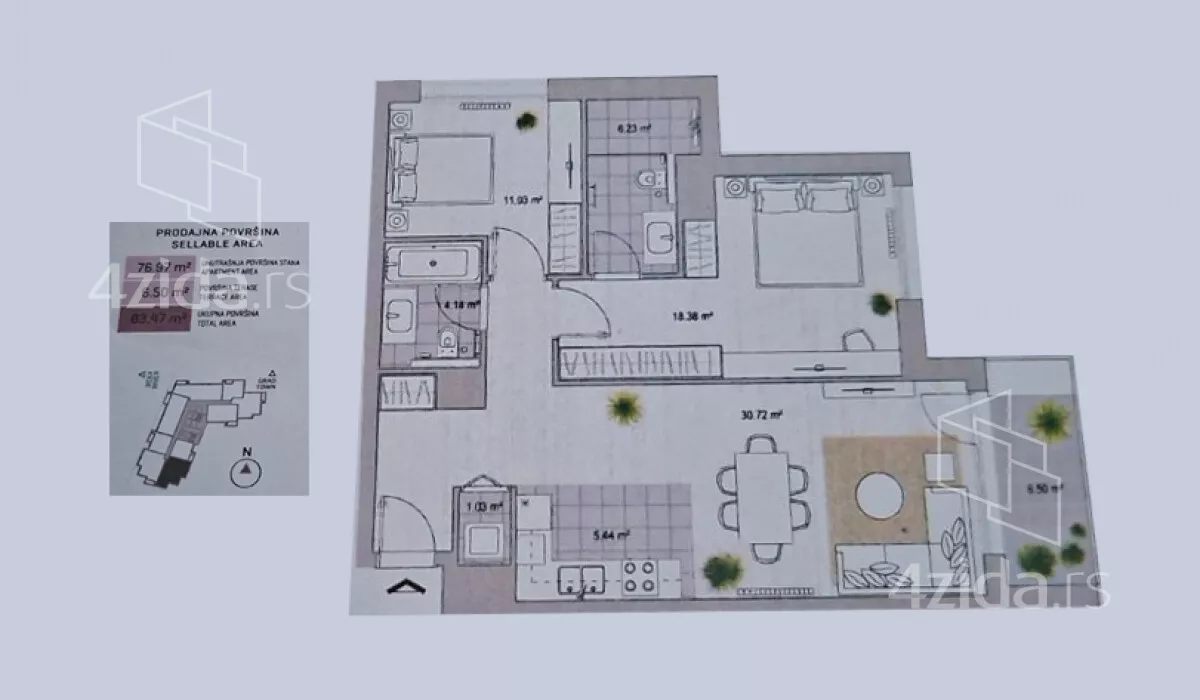 Trosoban stan | 4zida