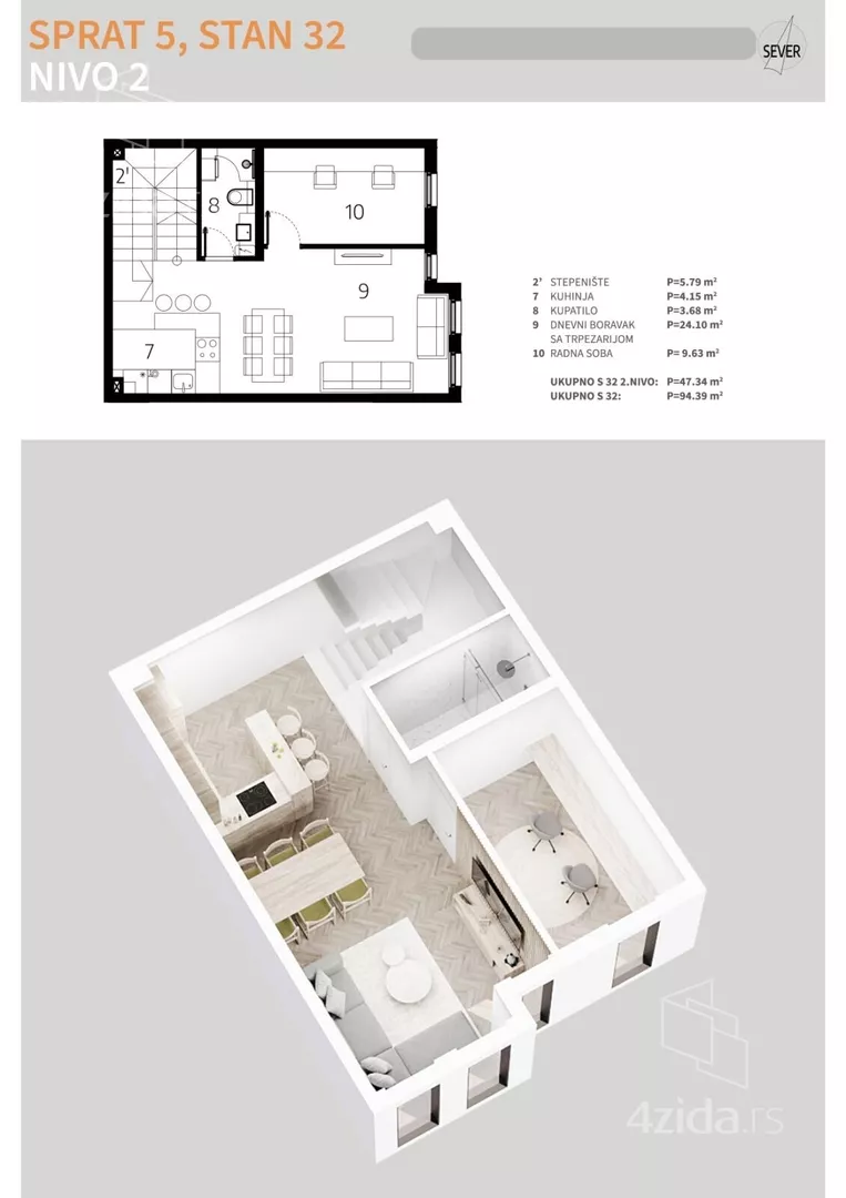 Jednoiposoban stan | 4zida