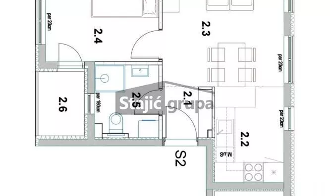 Jednoiposoban stan | 4zida