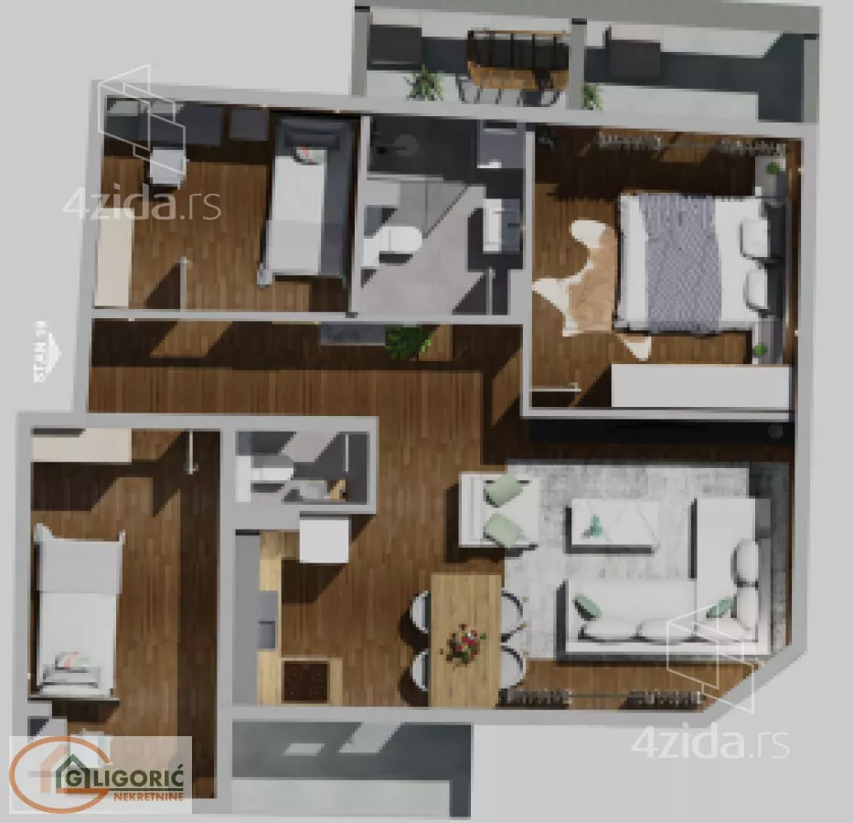 Troiposoban stan | 4zida