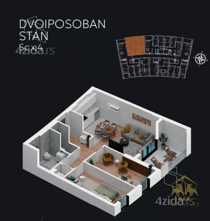 Dvoiposoban stan | 4zida