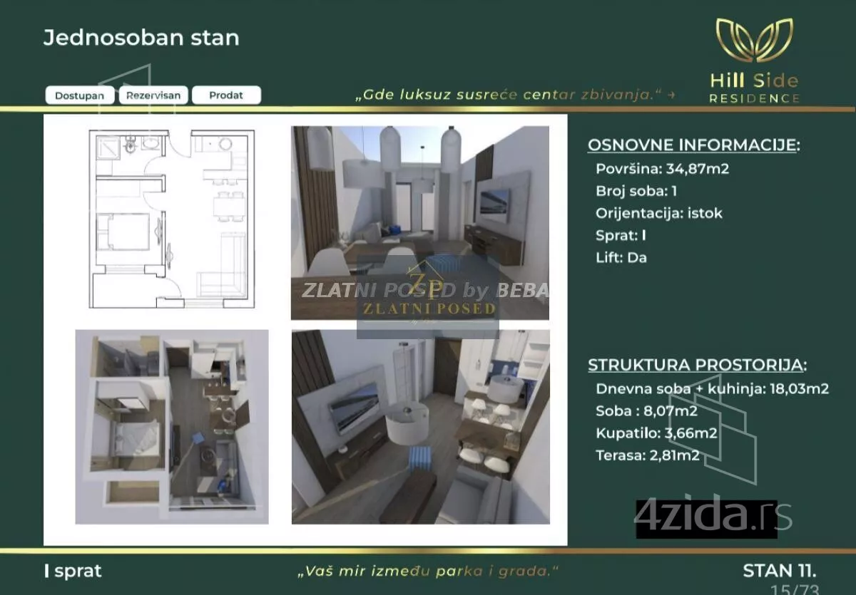 Jednosoban stan | 4zida