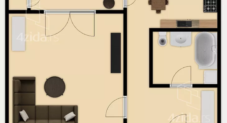 Jednosoban stan | 4zida