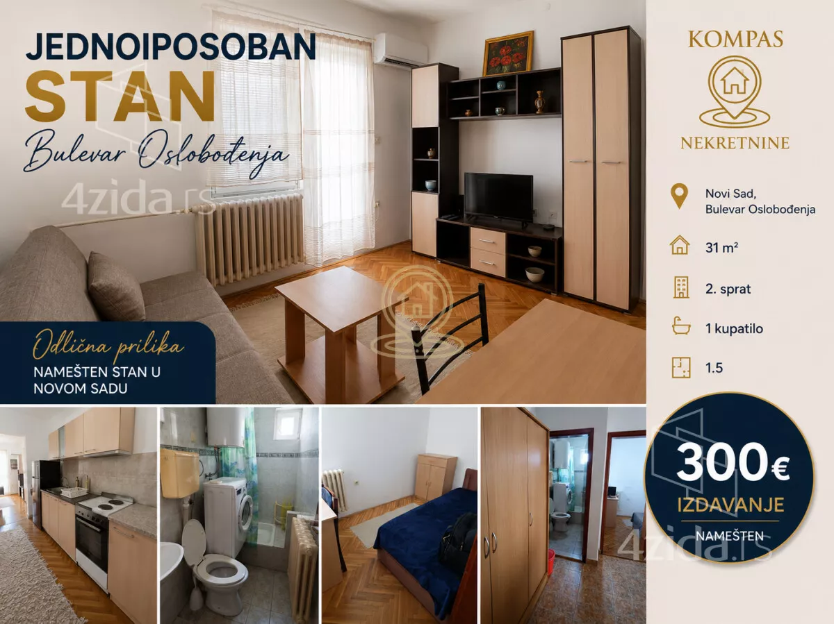 Jednoiposoban stan | 4zida