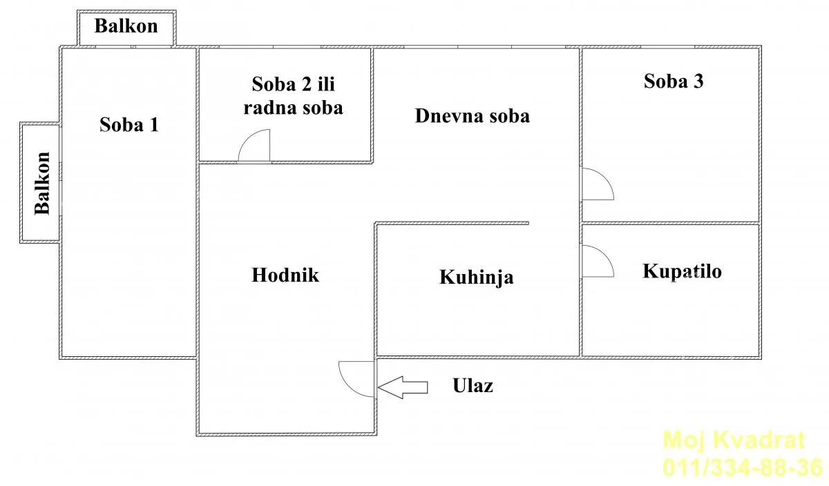 Trosoban stan | 4zida