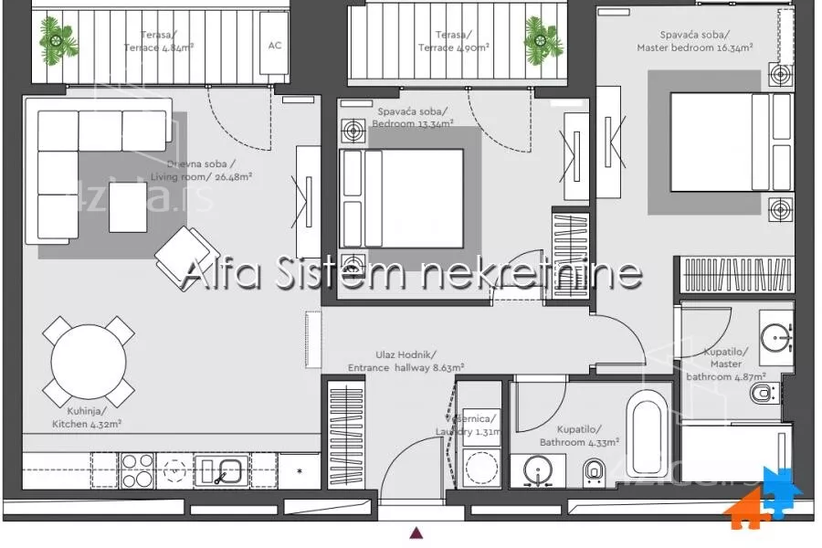 Trosoban stan | 4zida