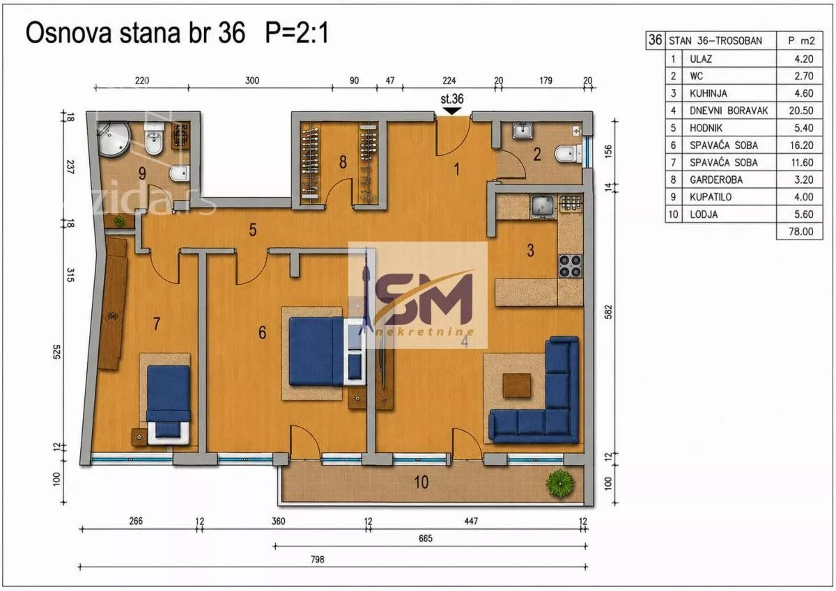 Trosoban stan | 4zida