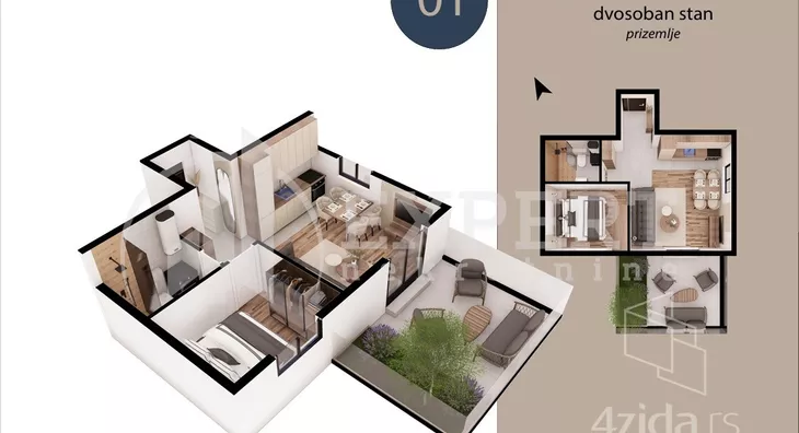 Dvosoban stan | 4zida