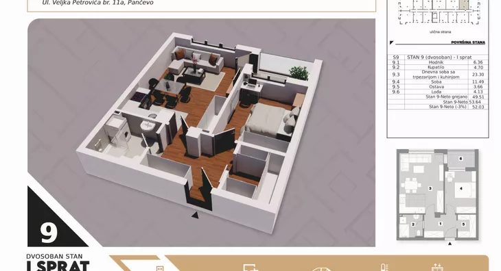 Dvosoban stan | 4zida