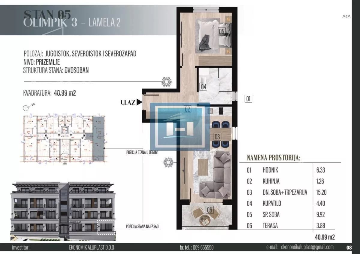 Jednosoban stan | 4zida