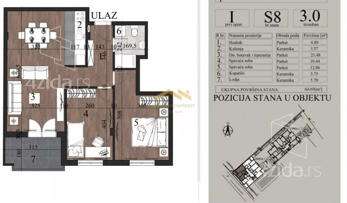 Trosoban stan | 4zida