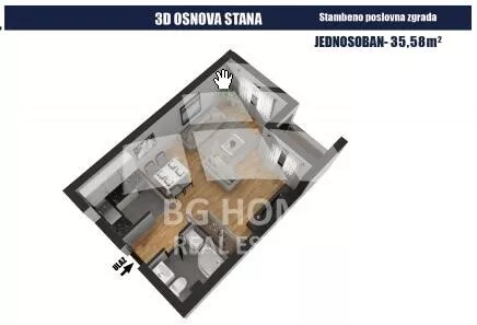 Jednosoban stan | 4zida