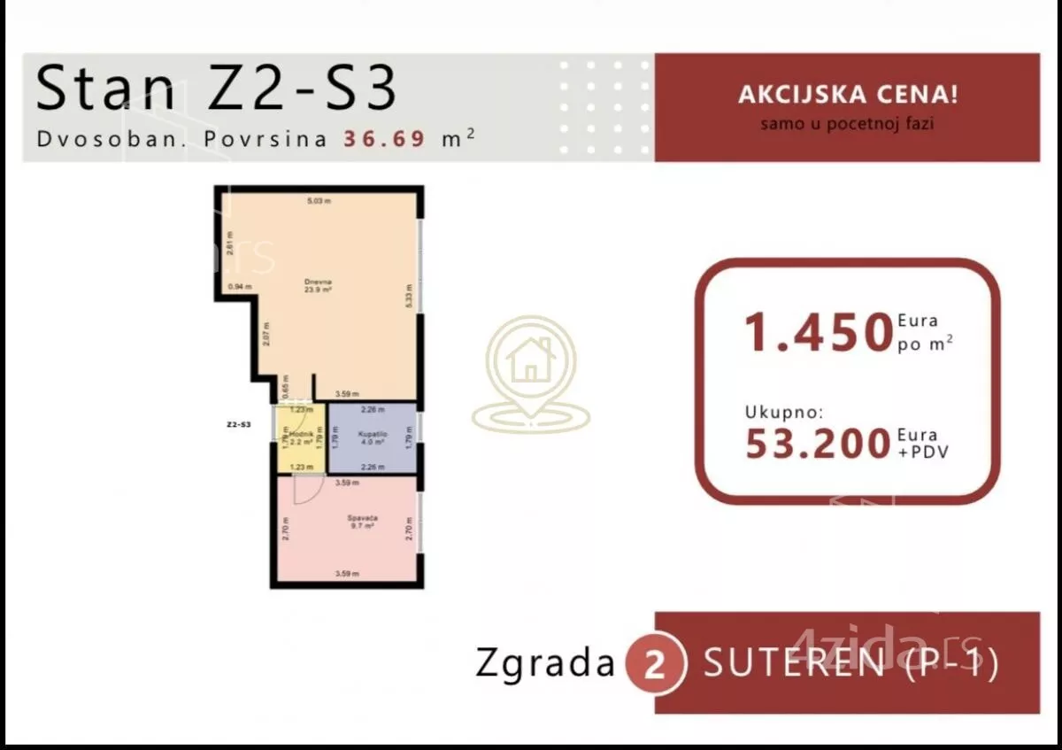 Jednosoban stan | 4zida