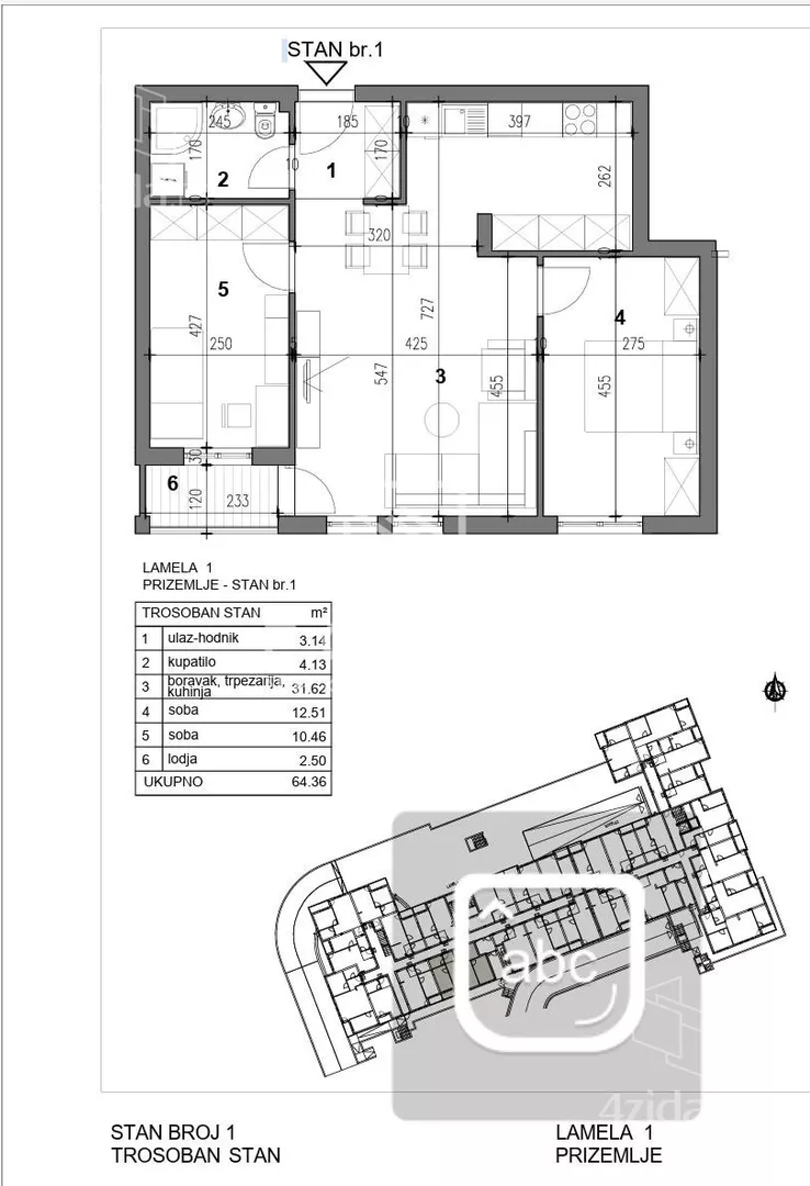 Jednoiposoban stan | 4zida