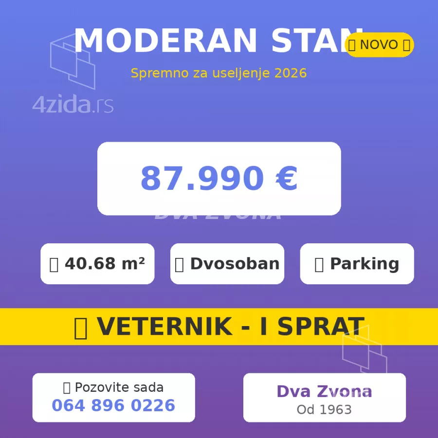 Dvosoban stan | 4zida