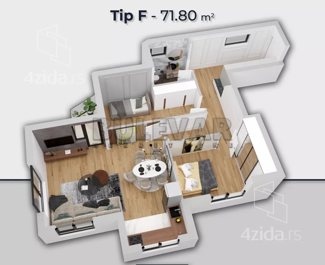 Trosoban stan | 4zida