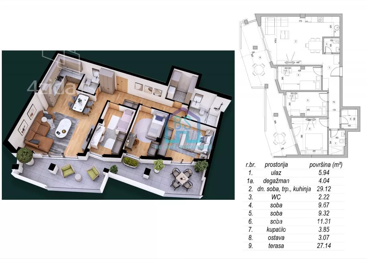 Četvorosoban stan | 4zida