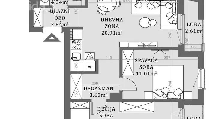 Troiposoban stan | 4zida