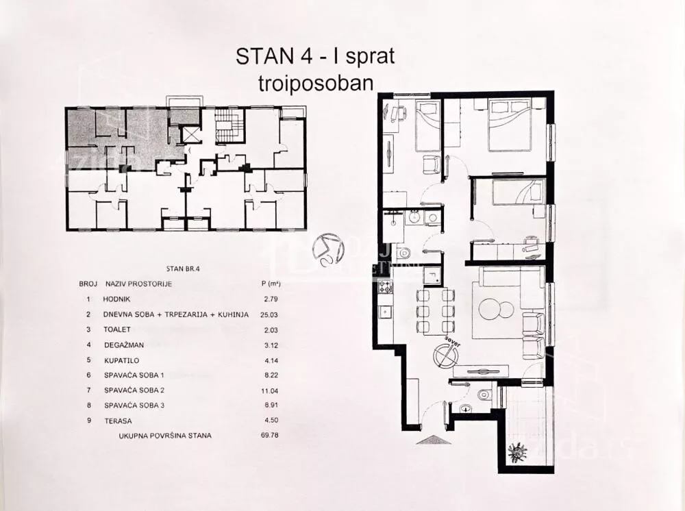 Troiposoban stan | 4zida