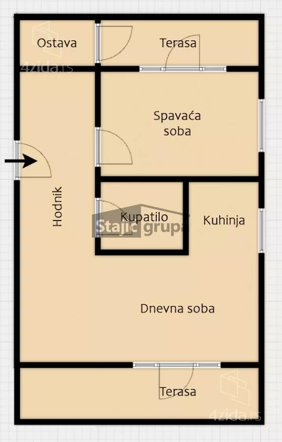 Dvosoban stan | 4zida