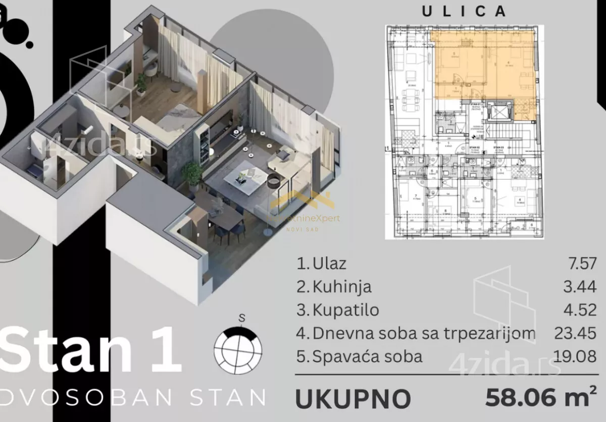 Dvosoban stan | 4zida