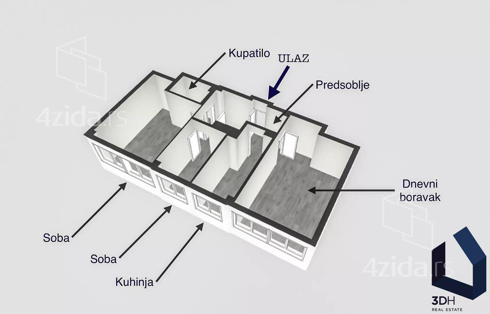 Trosoban stan | 4zida
