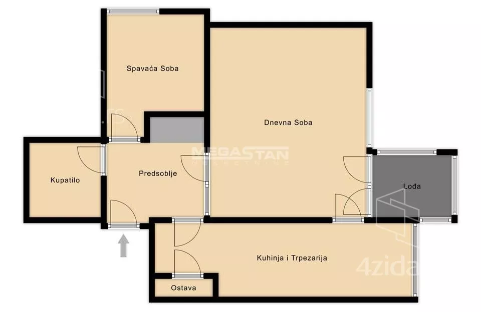 Dvosoban stan | 4zida