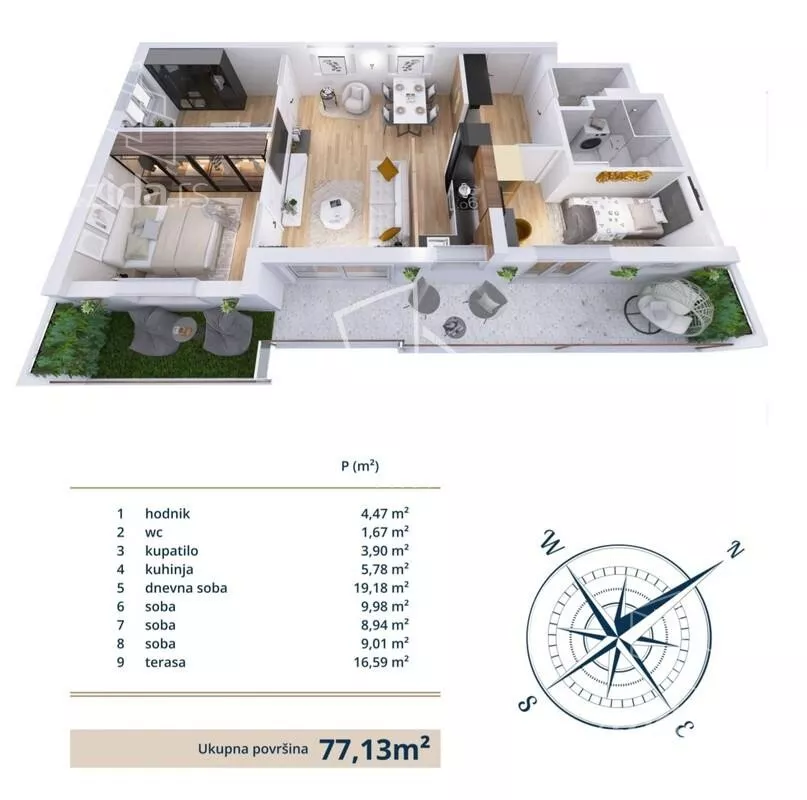 Troiposoban stan | 4zida