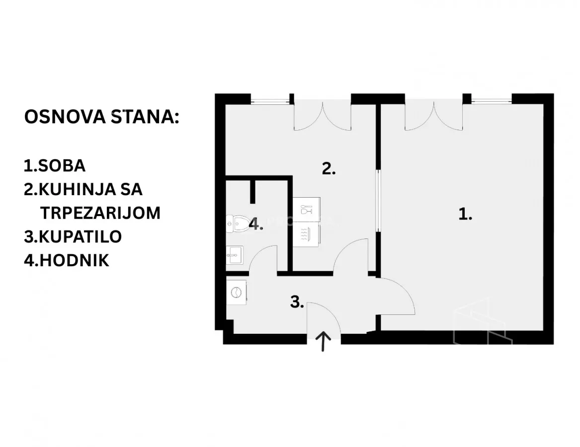 Jednosoban stan | 4zida