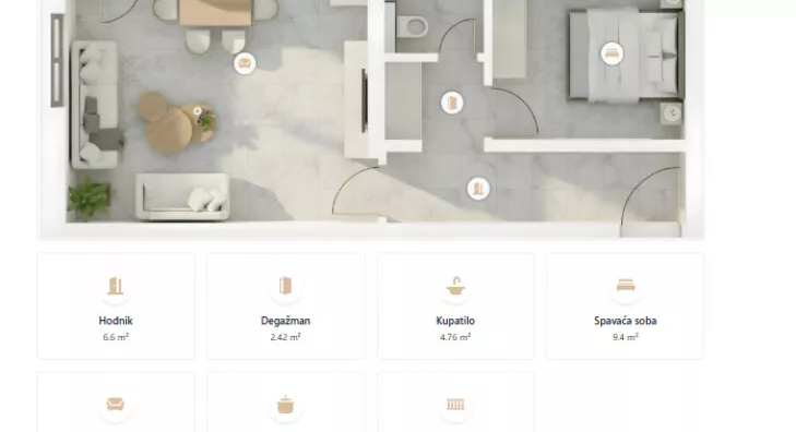 Dvosoban stan | 4zida