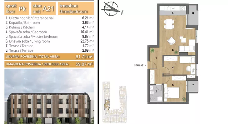 Trosoban stan | 4zida