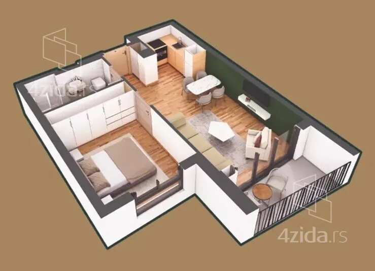 Jednosoban stan | 4zida