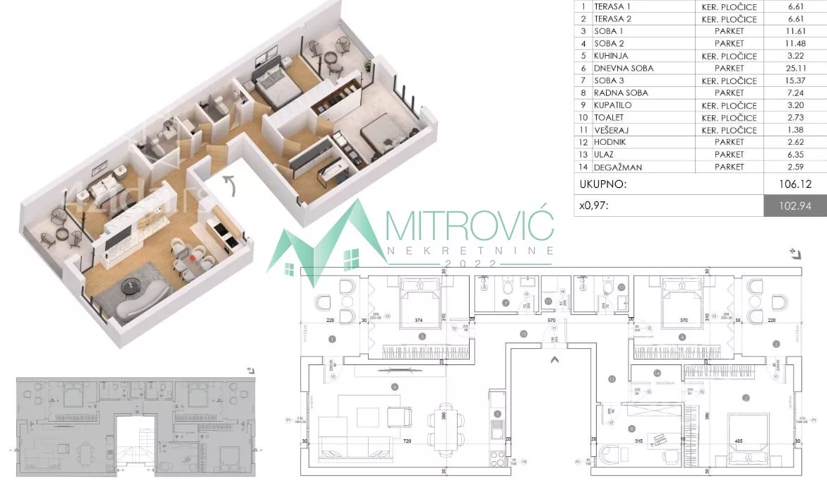 Četvoroiposoban stan | 4zida