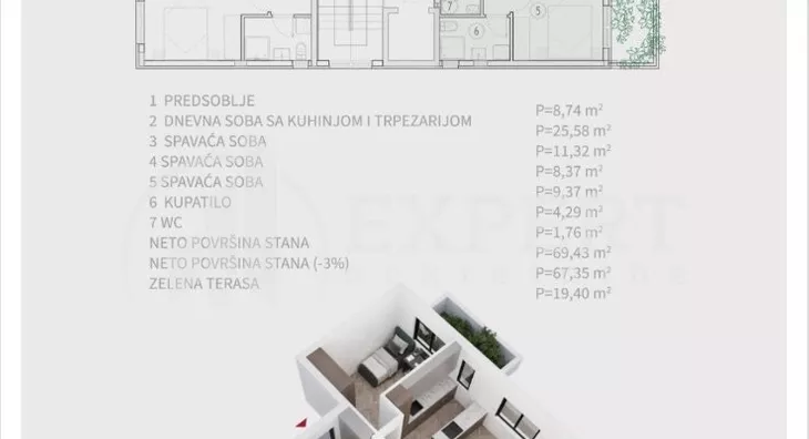 Troiposoban stan | 4zida