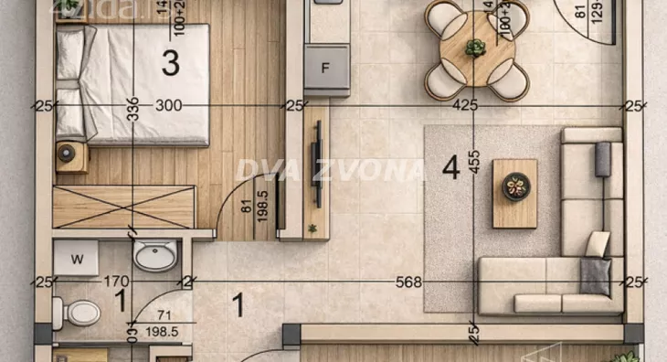 Dvosoban stan | 4zida