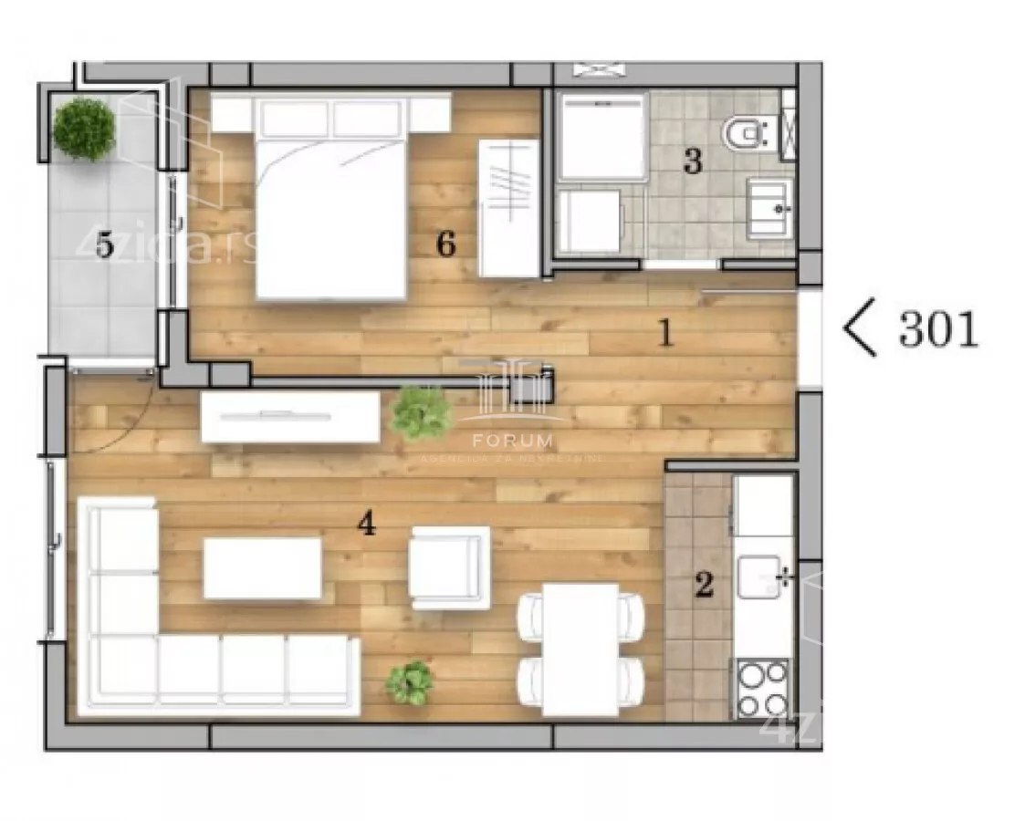 Dvosoban stan | 4zida