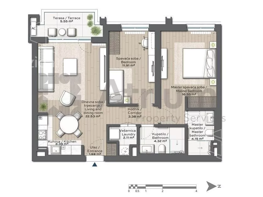 Trosoban stan | 4zida