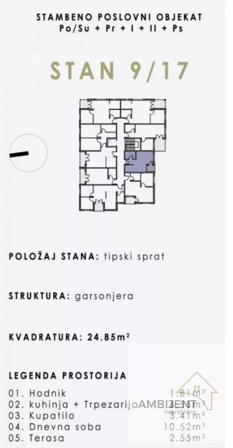 Jednosoban stan | 4zida