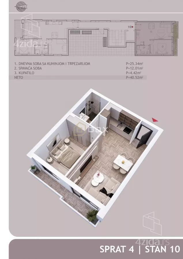 Jednoiposoban stan | 4zida