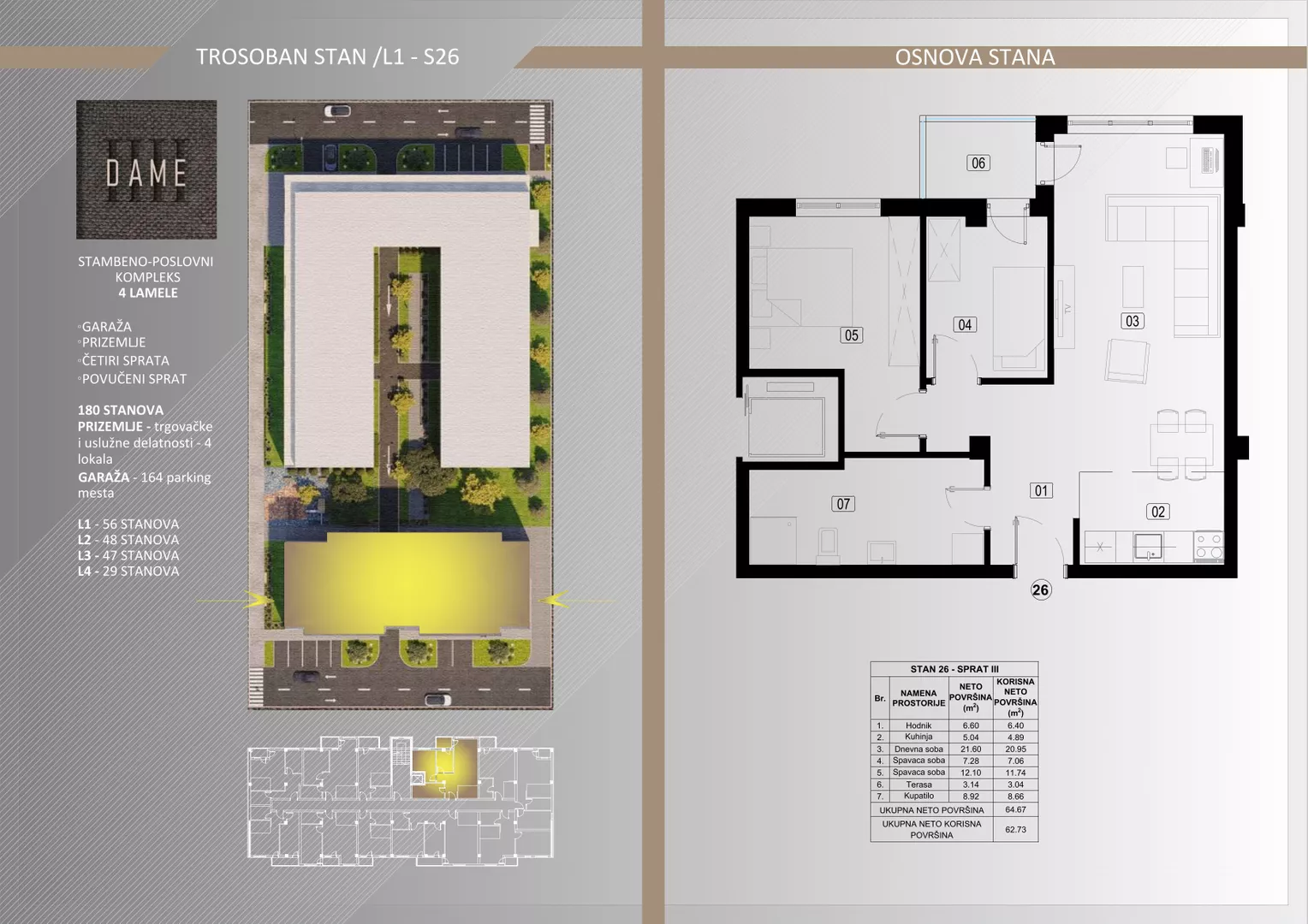 Trosoban stan | 4zida