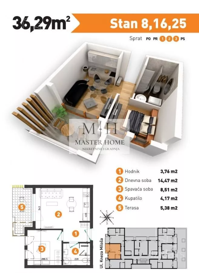 Jednoiposoban stan | 4zida