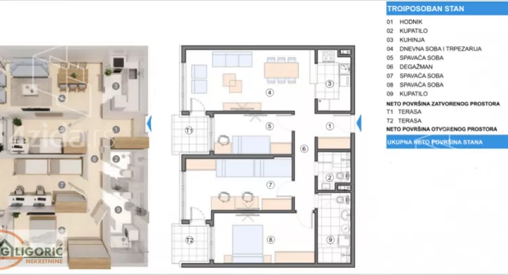 Troiposoban stan | 4zida